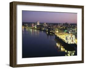 High Angle View of a Container Ship, Savannah, Georgia, USA-null-Framed Photographic Print