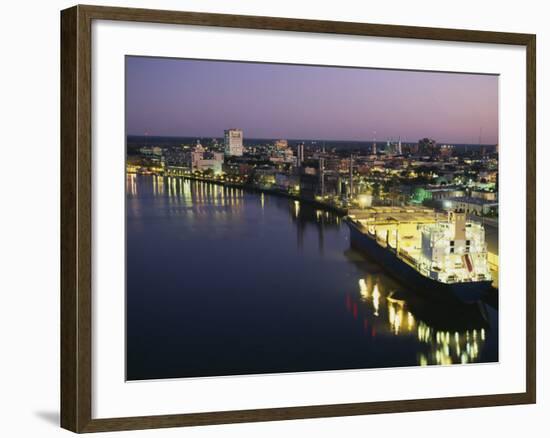 High Angle View of a Container Ship, Savannah, Georgia, USA-null-Framed Photographic Print