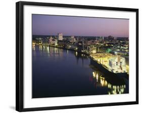 High Angle View of a Container Ship, Savannah, Georgia, USA-null-Framed Photographic Print