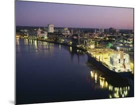 High Angle View of a Container Ship, Savannah, Georgia, USA-null-Mounted Photographic Print