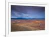 High angle view of a field, Consuegra, Toledo Province, Castilla La Mancha, Spain-null-Framed Photographic Print