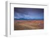 High angle view of a field, Consuegra, Toledo Province, Castilla La Mancha, Spain-null-Framed Photographic Print