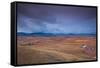 High angle view of a field, Consuegra, Toledo Province, Castilla La Mancha, Spain-null-Framed Stretched Canvas