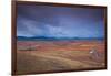 High angle view of a field, Consuegra, Toledo Province, Castilla La Mancha, Spain-null-Framed Photographic Print