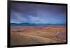 High angle view of a field, Consuegra, Toledo Province, Castilla La Mancha, Spain-null-Framed Photographic Print