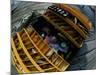 High Angle View of a Fishing Tackle Box-null-Mounted Photographic Print