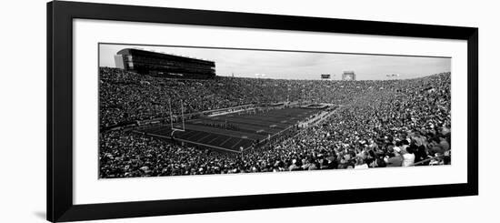 High Angle View of a Football Stadium Full of Spectators, Notre Dame Stadium, South Bend-null-Framed Photographic Print