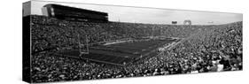 High Angle View of a Football Stadium Full of Spectators, Notre Dame Stadium, South Bend-null-Stretched Canvas