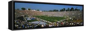 High Angle View of a Football Stadium Full of Spectators, the Rose Bowl, Pasadena-null-Framed Stretched Canvas