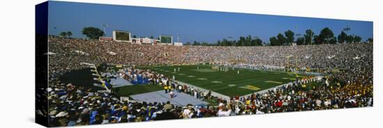 High Angle View of a Football Stadium Full of Spectators, the Rose Bowl, Pasadena-null-Stretched Canvas