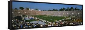 High Angle View of a Football Stadium Full of Spectators, the Rose Bowl, Pasadena-null-Framed Stretched Canvas