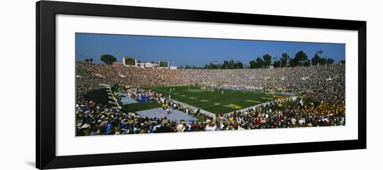 High Angle View of a Football Stadium Full of Spectators, the Rose Bowl, Pasadena-null-Framed Photographic Print