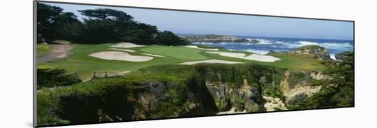 High Angle View of a Golf Course, Cypress Point Golf Course, Pebble Beach, California, USA-null-Mounted Photographic Print