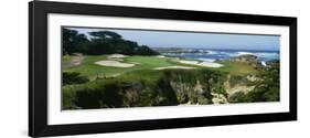 High Angle View of a Golf Course, Cypress Point Golf Course, Pebble Beach, California, USA-null-Framed Photographic Print