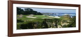 High Angle View of a Golf Course, Cypress Point Golf Course, Pebble Beach, California, USA-null-Framed Photographic Print