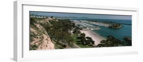 High Angle View of a Harbor, Dana Point Harbor, Dana Point, Orange County, California, USA-null-Framed Photographic Print