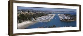 High Angle View of a Harbor, Dana Point Harbor, Dana Point, Orange County, California, USA-null-Framed Photographic Print