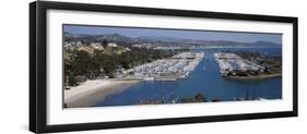 High Angle View of a Harbor, Dana Point Harbor, Dana Point, Orange County, California, USA-null-Framed Photographic Print