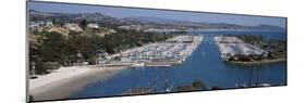 High Angle View of a Harbor, Dana Point Harbor, Dana Point, Orange County, California, USA-null-Mounted Photographic Print