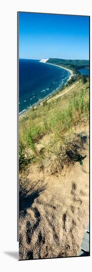 High angle view of a lake, Empire Bluff Trail, Sleeping Bear Dunes National Lakeshore, Lake Mich...-null-Mounted Photographic Print