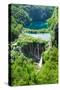 High Angle View of a Lake, Gavanovac Lake, Plitvice Lakes National Park, Croatia-null-Stretched Canvas