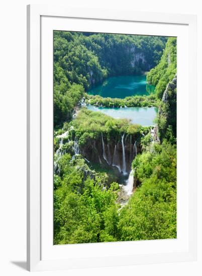 High Angle View of a Lake, Gavanovac Lake, Plitvice Lakes National Park, Croatia-null-Framed Photographic Print