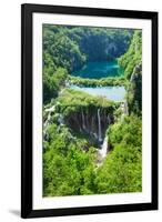 High Angle View of a Lake, Gavanovac Lake, Plitvice Lakes National Park, Croatia-null-Framed Photographic Print