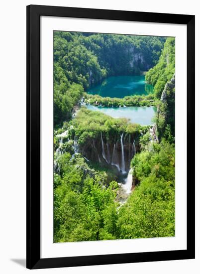 High Angle View of a Lake, Gavanovac Lake, Plitvice Lakes National Park, Croatia-null-Framed Photographic Print