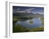 High Angle View of a Lake, Lake Bled, Julian Alps, Bled, Gorenjska, Slovenia-null-Framed Photographic Print