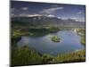 High Angle View of a Lake, Lake Bled, Julian Alps, Bled, Gorenjska, Slovenia-null-Mounted Photographic Print