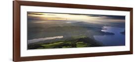 High Angle View of a Lake, Lake Zug, Rigi Kulm, Schwyz Canton, Switzerland-null-Framed Photographic Print