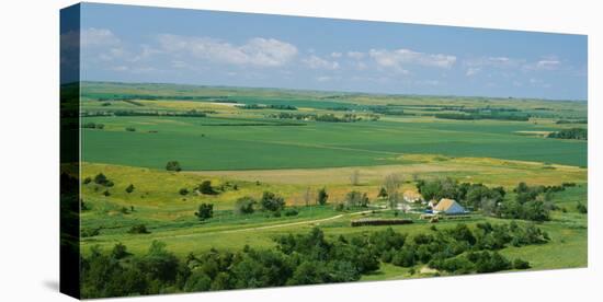 High Angle View of a Landscape, Arnold, Custer County, Nebraska, USA-null-Stretched Canvas