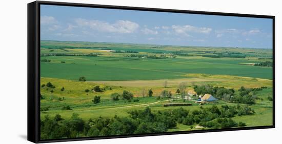 High Angle View of a Landscape, Arnold, Custer County, Nebraska, USA-null-Framed Stretched Canvas