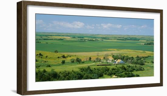 High Angle View of a Landscape, Arnold, Custer County, Nebraska, USA-null-Framed Photographic Print