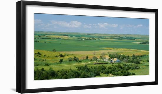 High Angle View of a Landscape, Arnold, Custer County, Nebraska, USA-null-Framed Photographic Print