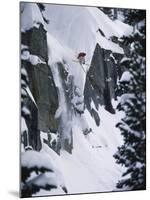 High Angle View of a Man Jumping-null-Mounted Premium Photographic Print