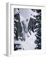 High Angle View of a Man Jumping-null-Framed Photographic Print