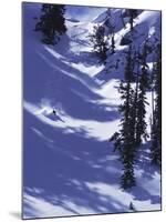 High Angle View of a Man Skiing-null-Mounted Premium Photographic Print