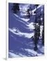 High Angle View of a Man Skiing-null-Framed Photographic Print