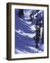 High Angle View of a Man Skiing-null-Framed Photographic Print