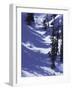 High Angle View of a Man Skiing-null-Framed Photographic Print