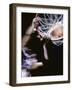 High Angle View of a Man Slam Dunking-null-Framed Photographic Print
