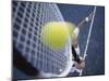 High Angle View of a Mid Adult Man Playing Tennis-null-Mounted Premium Photographic Print