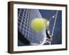 High Angle View of a Mid Adult Man Playing Tennis-null-Framed Photographic Print