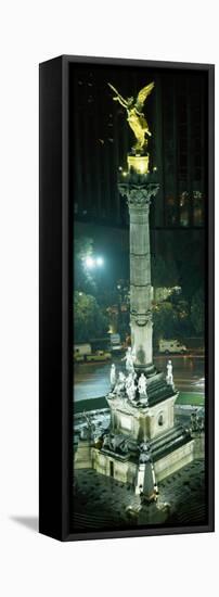 High Angle View of a Monument, El Angel, Paseo De La Reforma, Mexico City, Mexico-null-Framed Stretched Canvas