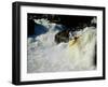 High angle view of a person kayaking in rapid water-null-Framed Photographic Print