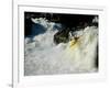 High angle view of a person kayaking in rapid water-null-Framed Photographic Print