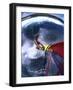 High Angle View of a Person Windsurfing in the Sea-null-Framed Photographic Print