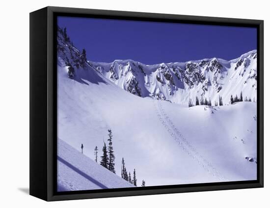 High Angle View of a Ski Slope-null-Framed Stretched Canvas