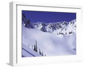 High Angle View of a Ski Slope-null-Framed Photographic Print